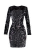 Sequin Backless Mini Dress